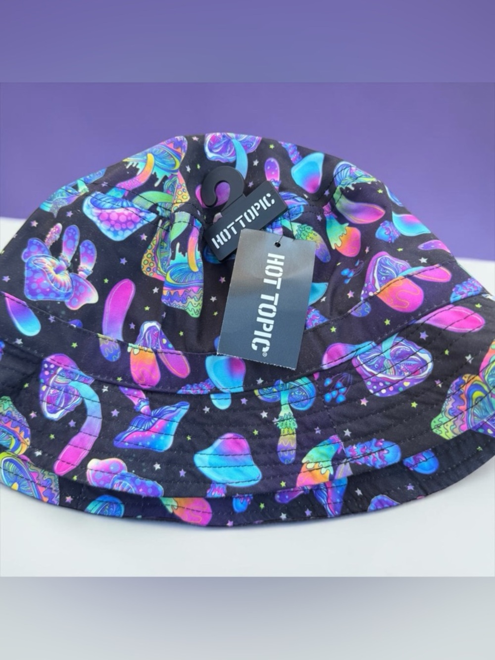 Hot Topic Colorful Mushroom Bucket Sun Hat NWT
